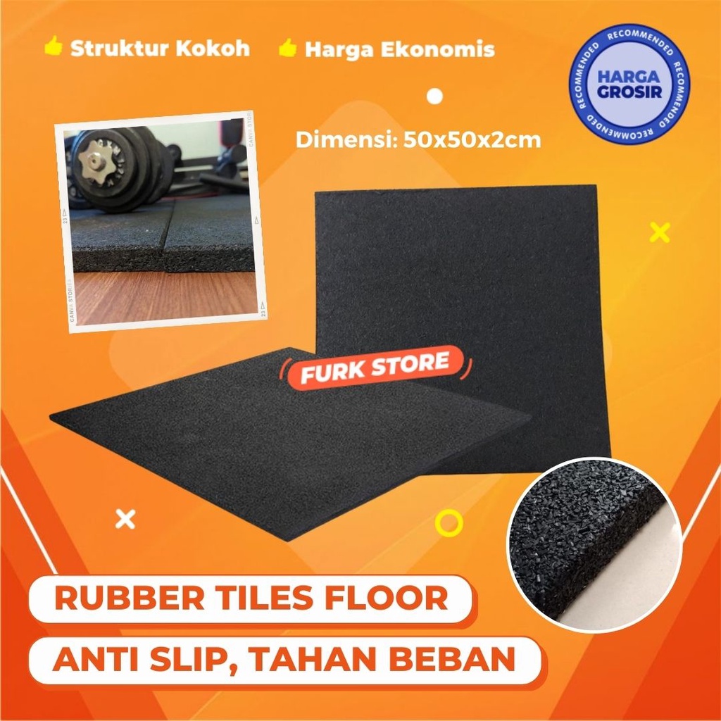 Jual Flexillis Tiles, Rubber Gym Flooring, Rubber Mat Workout Equipment