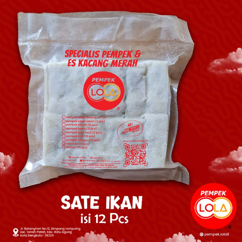 

Pempek LOLA - Paket Sate Ikan isi 12pcs - Asli Ikan Tenggiri - Bengkulu (HALAL)