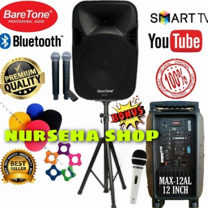 Speaker Portable Meeting Wireless BARETONE 12 inch MAX12AL BLUETOOTH