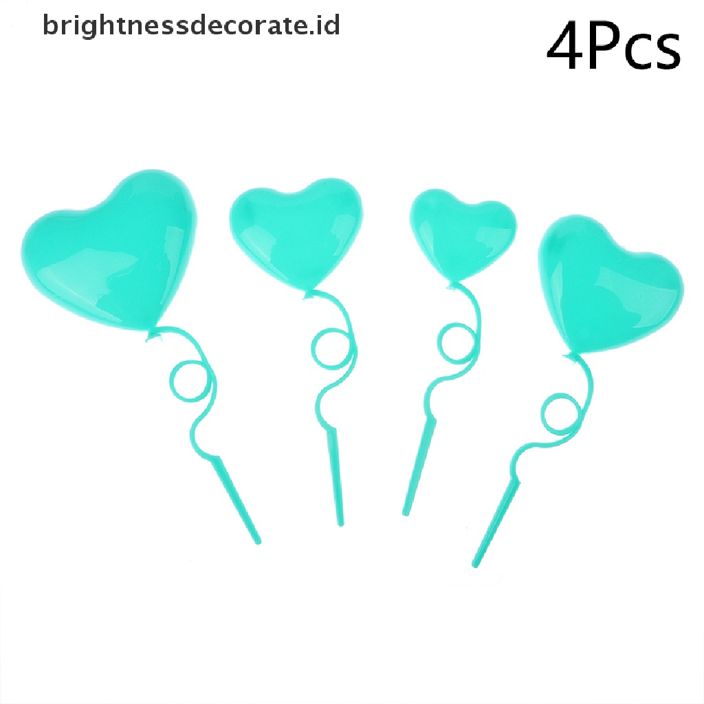 [Birth] 1set Balon Hati Hiasan Kue Valenes Day Perlengkapan Pesta Pernikahan Dekorasi Kue Rumah Boneka Balon Ukuran Mix [ID]