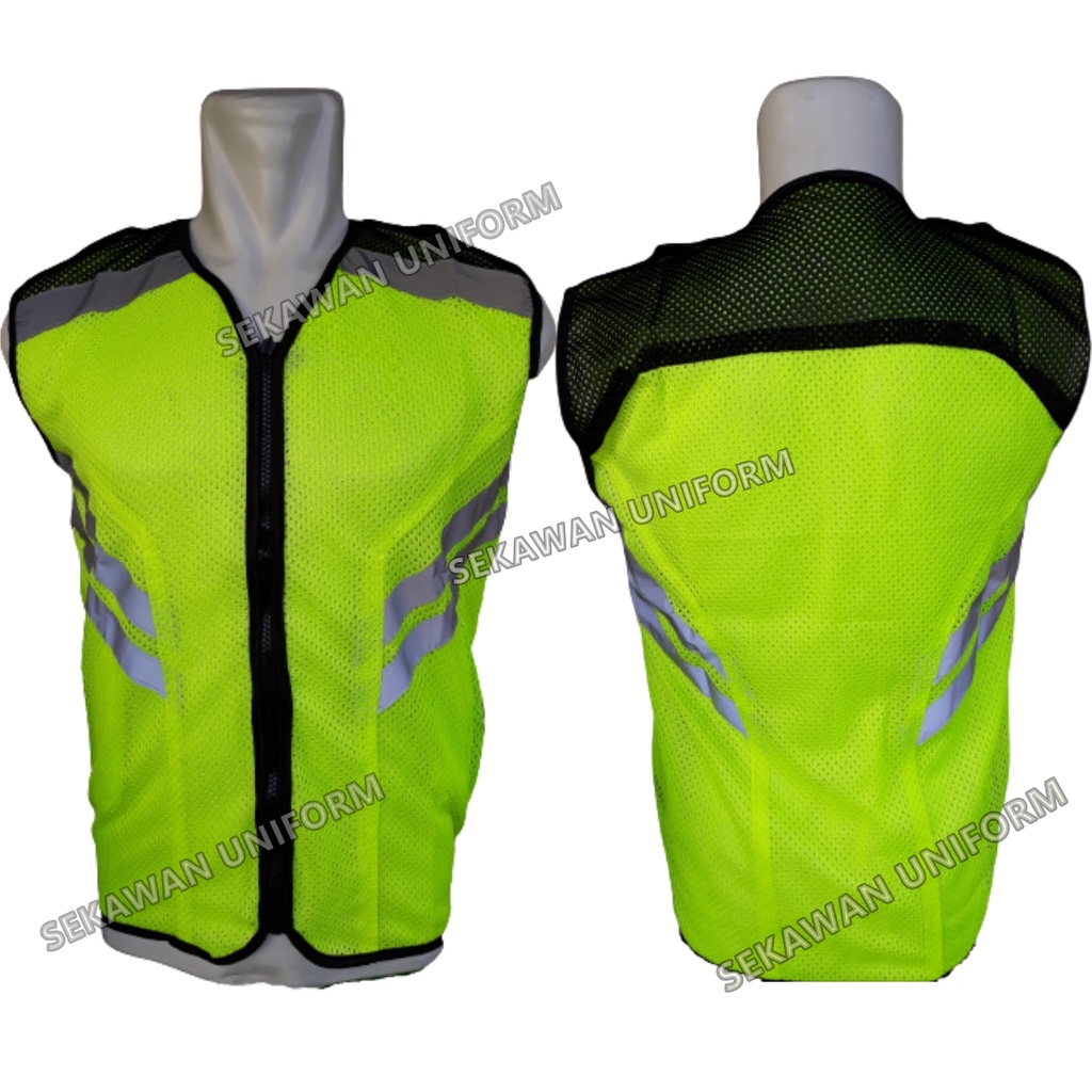 UNIFORM Rompi Safety Polyster Rompi Kerja Safety Vest Rompi Reflektif Rompi Proyek