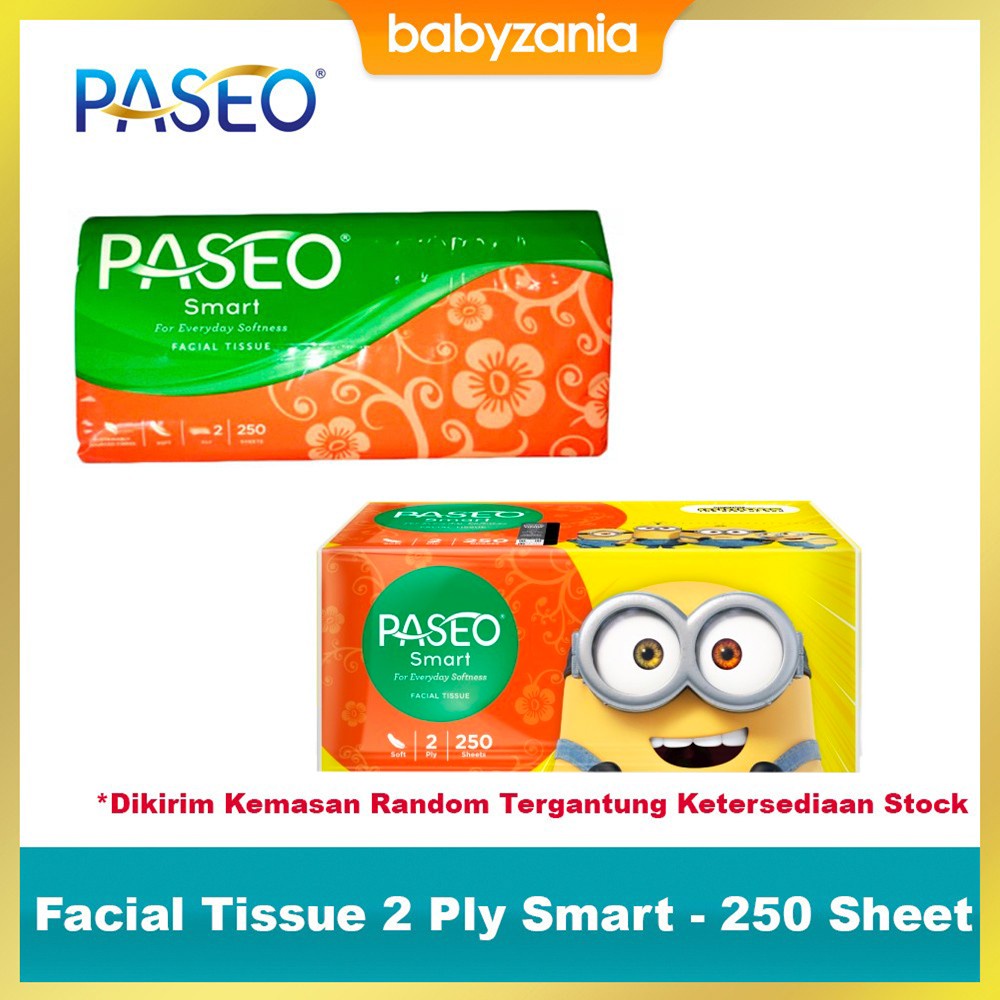 Paseo Smart Facial Tissue Soft Pack GT Orange - 250 Sheet