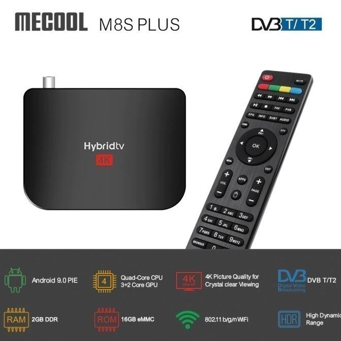 MECOOL M8S PLUS - Hybrid TV 4K UHD - STB Android DVB-T2