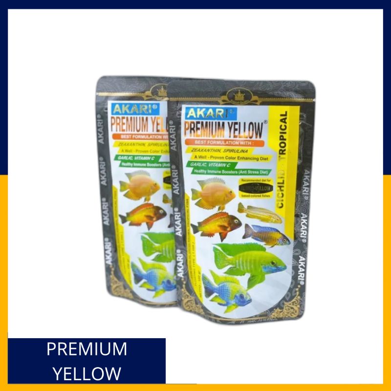 ORIGINAL AKARI PREMIUM YELLOW Cichild Tropical Pelet Ikan
