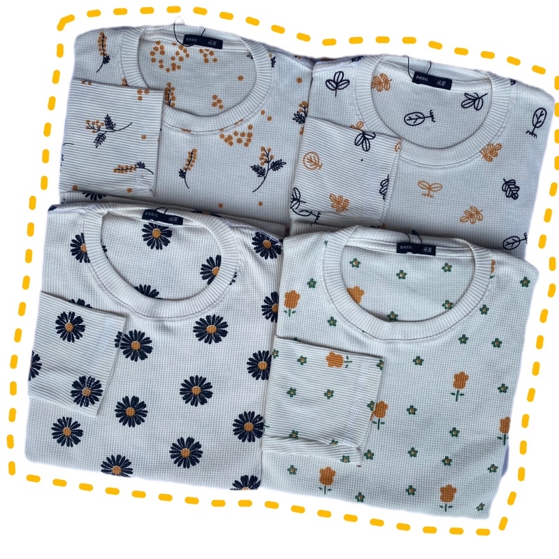 Kaos Motif Wafel,katun &amp; rib premium