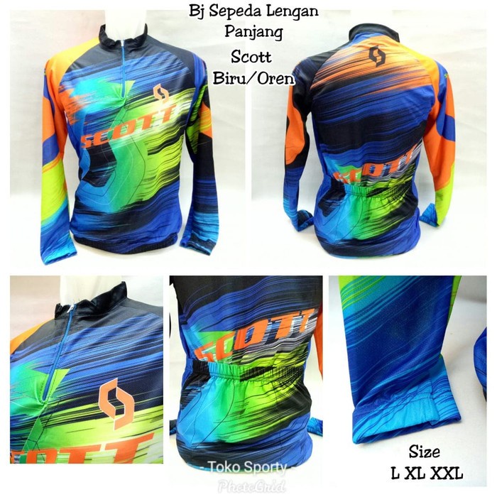 ⭐BISA COD⭐ BAJU SEPEDA KAOS JERSEY SEPEDA LENGAN PANJANG (9) - L
