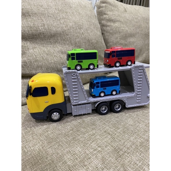 Tayo The Little Bus Carry & Friends Play set original mainan anak bis mobil truk preloved