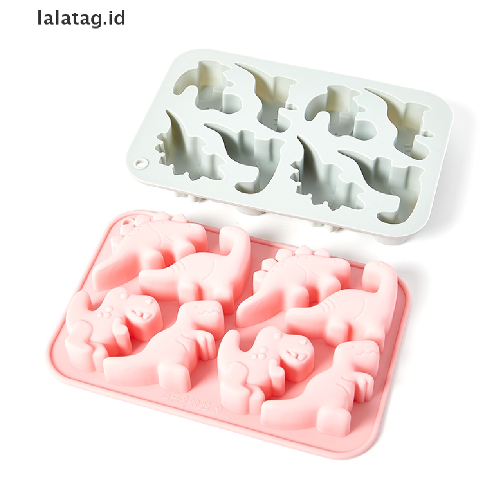 [lalatag] Cetakan Fondant Silikon Dinosaurus 3D Kue Coklat Sabun Craft Baking Molds [ID]