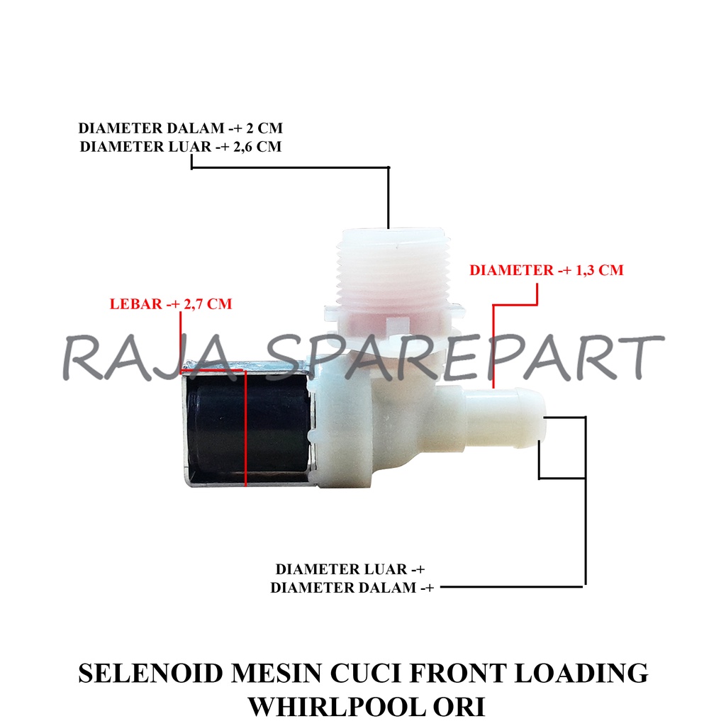 Selenoid / Water Inlet Mesin Cuci FRONT LOADING INLET SINGLE WHIRLPOOL