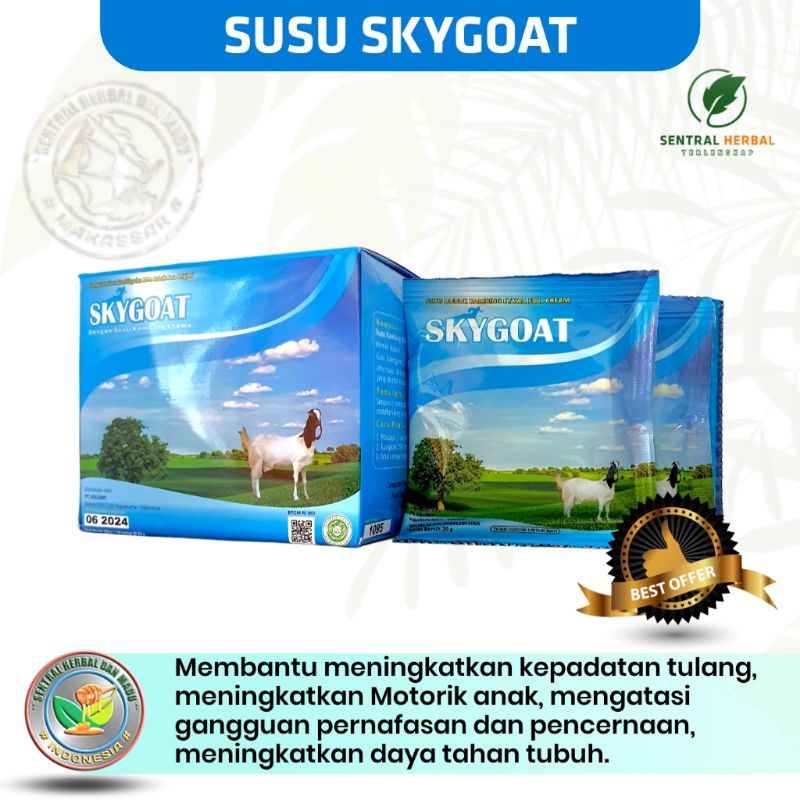 

Skygoat Susu Bubuk Kambing Etawa Full Cream Isi 10 Sachet @ 20 Gram