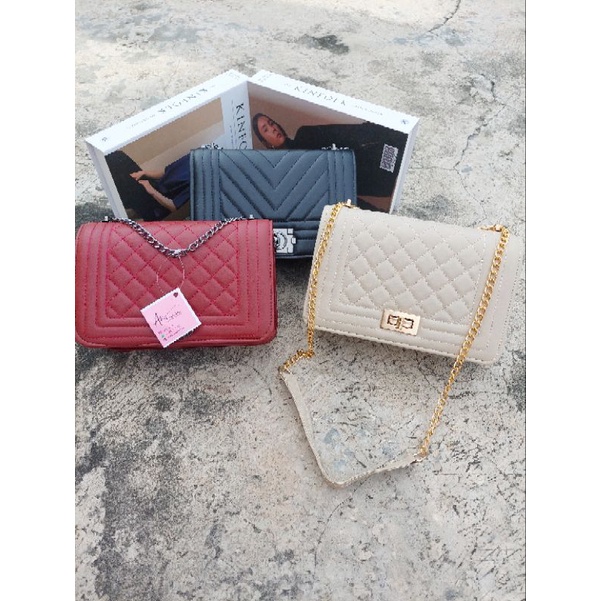3 Pcs Paket Bundling A Tas Selempang Wanita Fashion Slingbag Terbaru