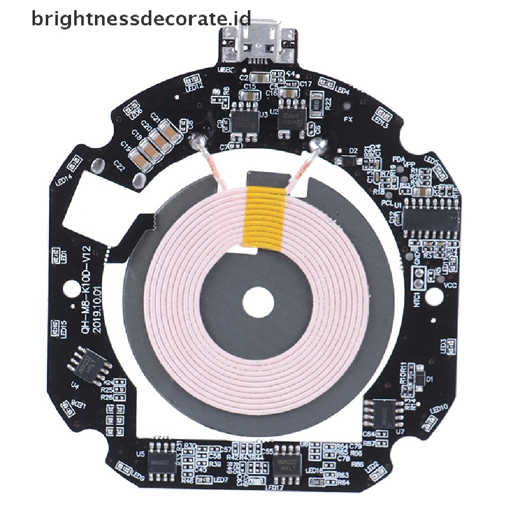 [Birth] 10w/15w QI Fast Wireless Charger PCBA Modul Papan Sirkuit Transmitter+Coil [ID]