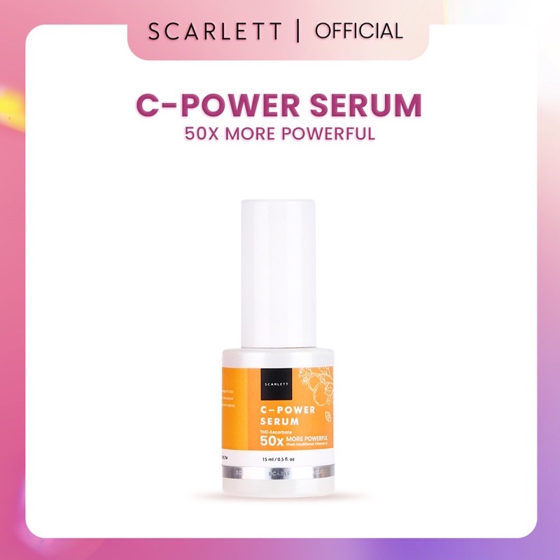 Scarlett Whitening C Power Serum | Serum Scarlett Vitamin C untuk Mencerahkan