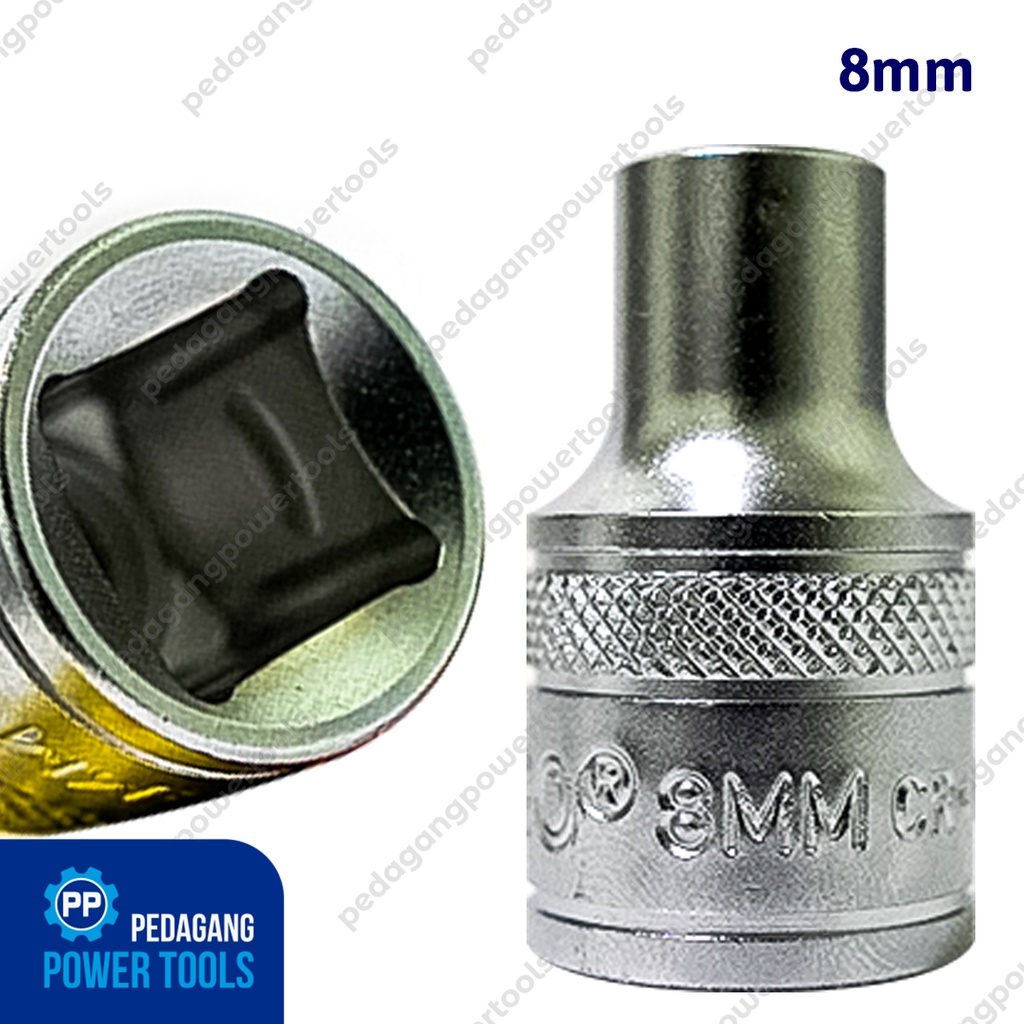 TEKIRO MATA SOK 1/2&quot; INCH 8 MM ANAK SOCK 6PT KUNCI SOCKET WRENCH HEX