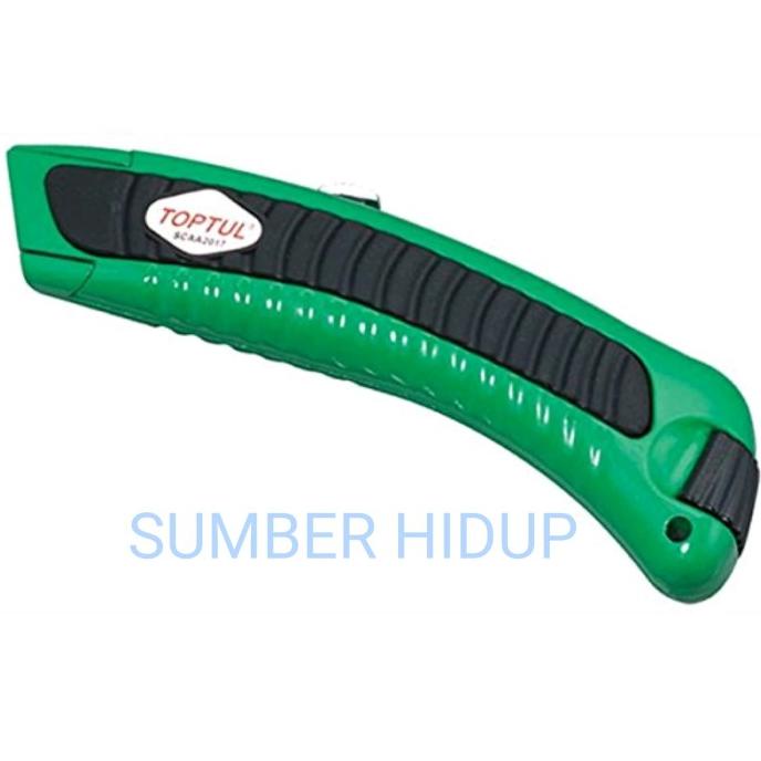 

TOPTUL SCAA2017 Cutter Heavy Duty Utility Knife With Spare Blade sumberh11 Juara