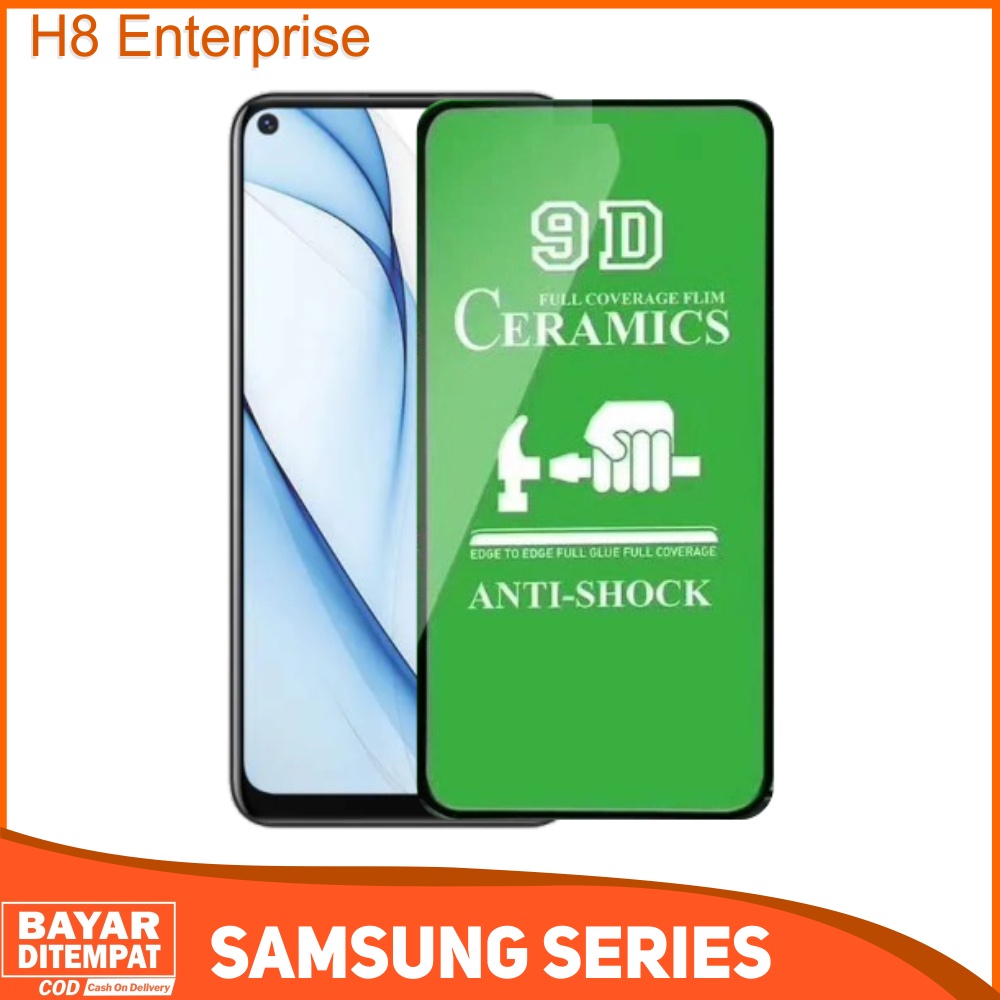 H8 Tempered Glass Samsung A02S A03 A03S A03 Core A04S A13 4G 5G A20S A22 4G M23 M32 M33 M51 CERAMIC Full Cover BLUELIGHT ANTI RADIASI Anti Shock