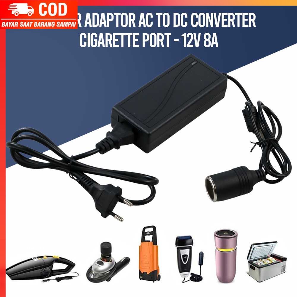 ( 100% BARANG ORI ) SINO Power Adaptor AC to DC Converter Cigarette Port 12V 8A - 1280