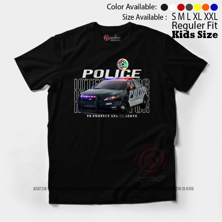 Baju Kaos Atasan Anak Laki - Lakia Agatchi Motif Police Interceptor