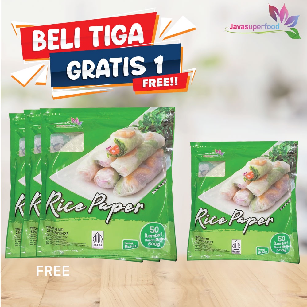 [ BELI 3 GRATIS 1] Rice Paper  / Banh Trang High Quality Rice Paper / Kulit Lumpia Vietnam Rice Paper / rice roll spring roll 500g