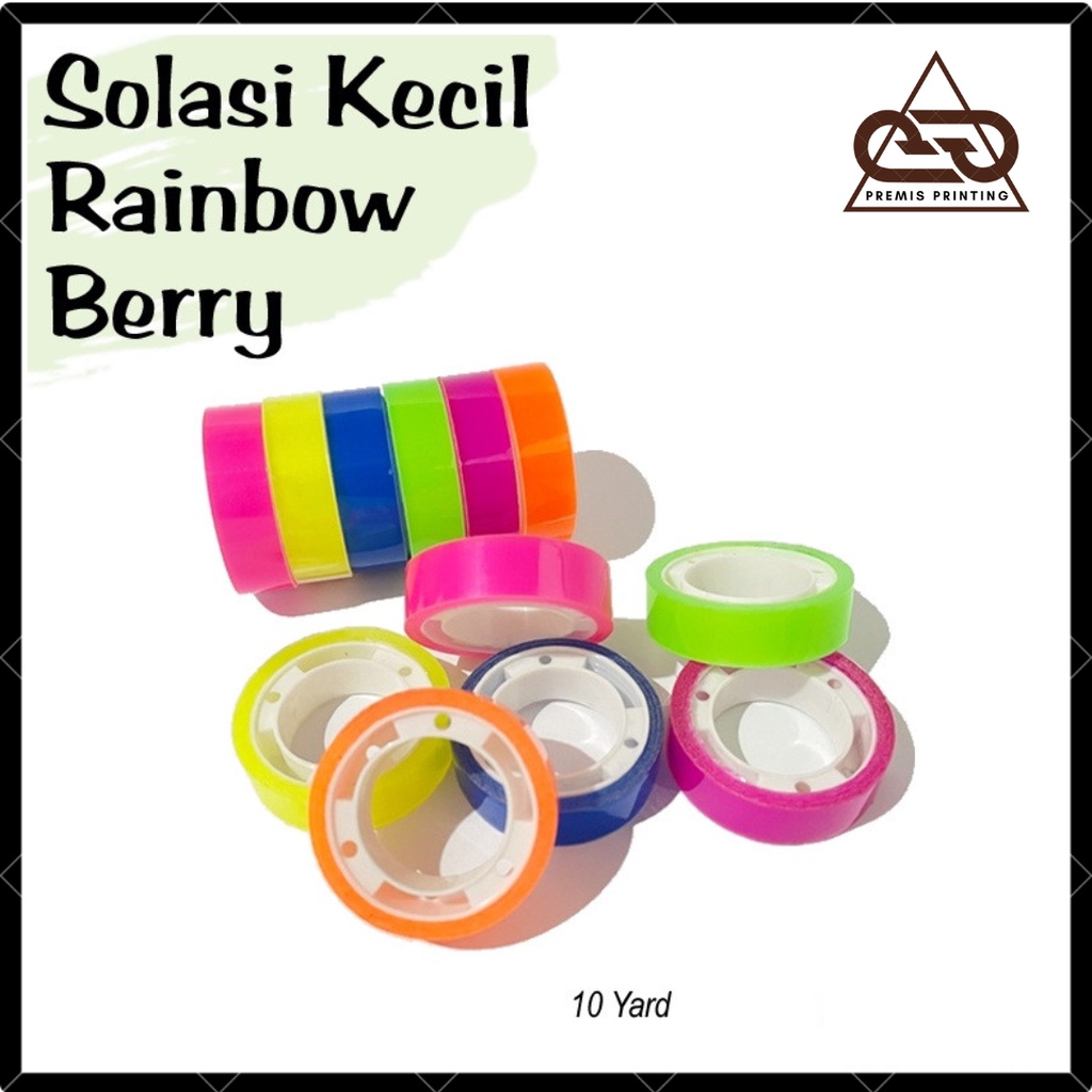 

Solasi Rainbow Berry - Isolasi Selotip Warna Warni