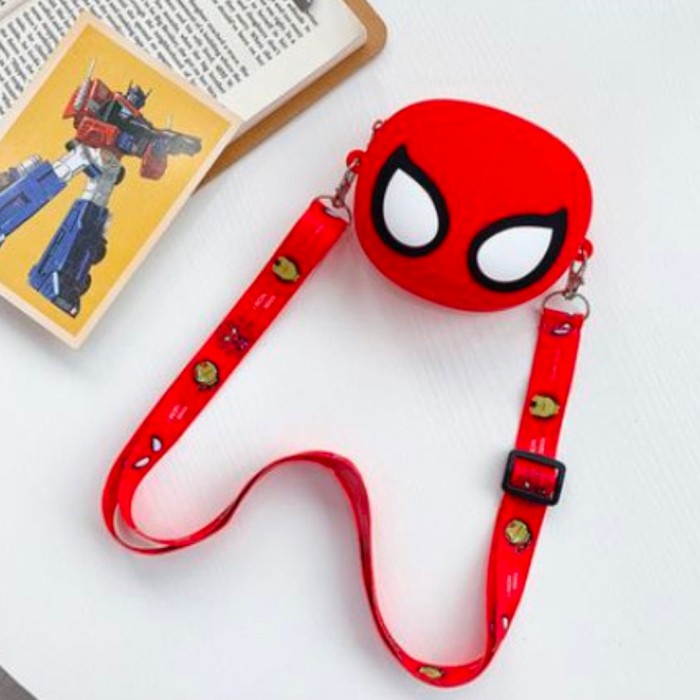 Tas Selempang Anak Karakter Marvel DC Disney Mickey Jelly Import - Blt Spiderman