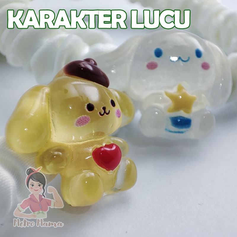 Karet Rambut Anak Sanrio Satin Kerut HAIR SCRUNCHIE Kualitas Premium