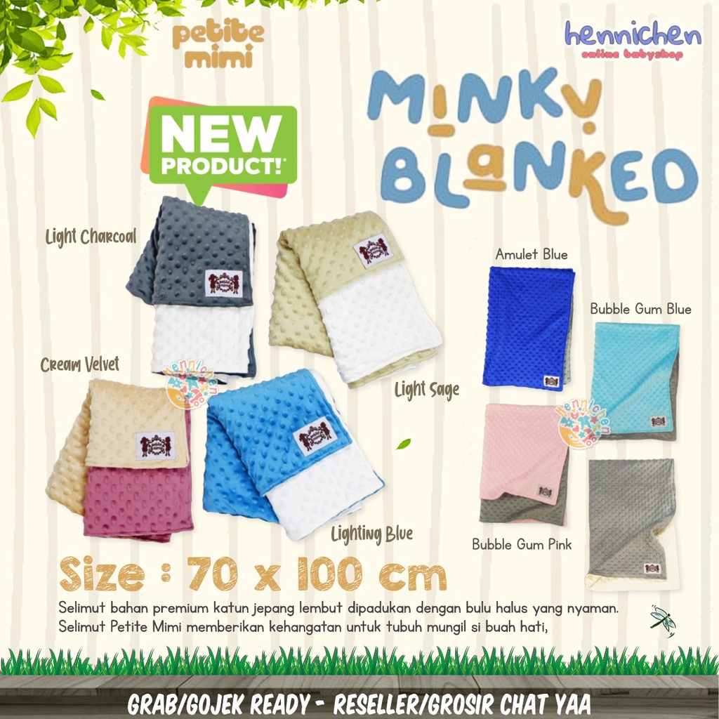 PREMIUM Selimut Petite Mimi PREMIUM MINKY Blanket HIGH QUALITY 73 x 100 cm Lembut