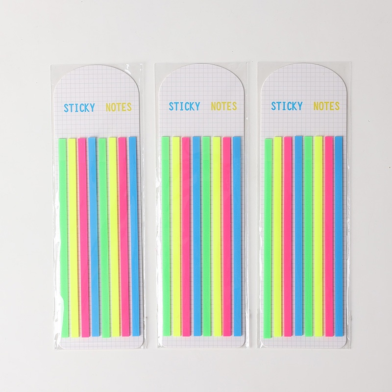 160 Lembar Sticky Note Transparan Fluorescent Untuk Penanda Buku Catatan