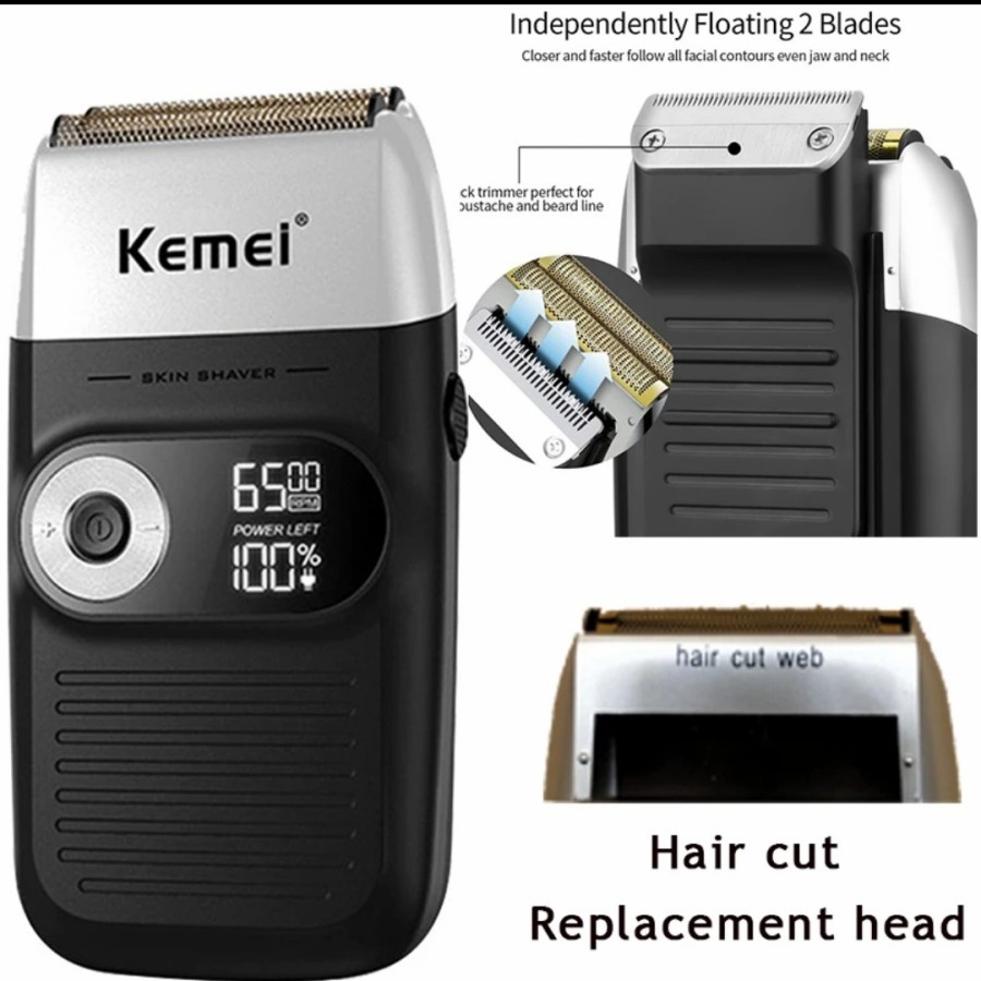 ALAT CUKUR SHAVER PORTABLE KEMEI KM-2026 SHAVER PROFESIONALL BERGARANSI