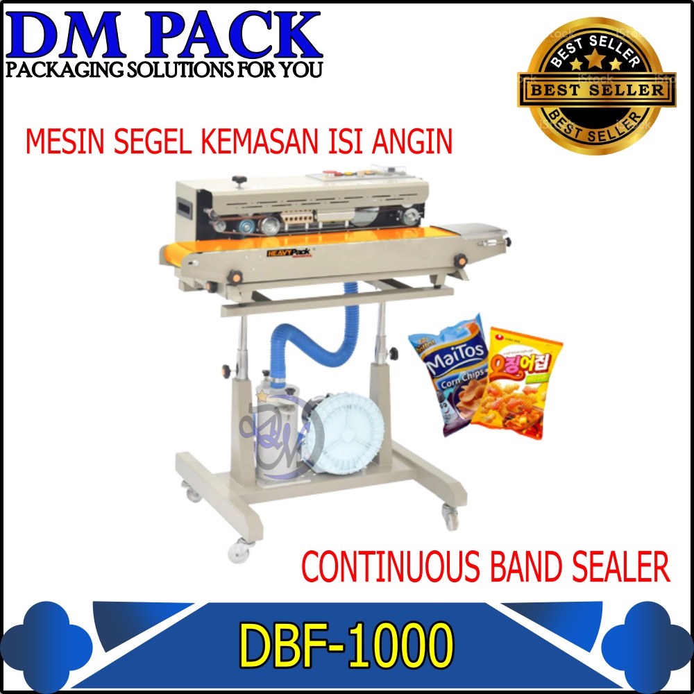 DBF-1000 Mesin Segel Kemasan Dilengkapi Sistem Isi Udara Band Sealer DBF 1000 HEAVYPACK