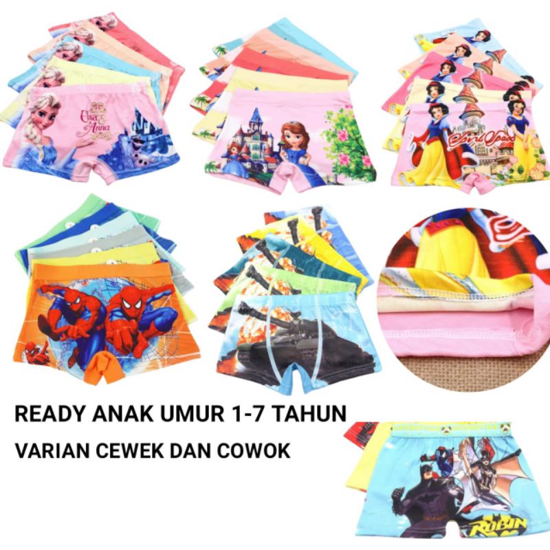 CELANA DALAM / BOXER ANAK CEWEK DAN COWOK UMUR 1-7 TAHUN
