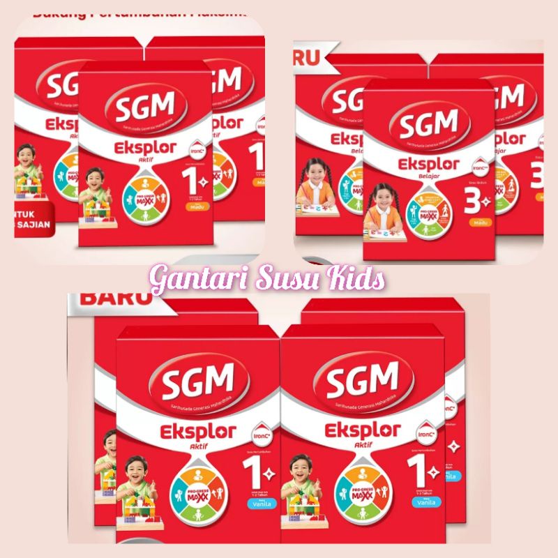 SGM Eksplor 1+  3+  5+ 900gr Rasa Madu Vanila Kemasan Baru