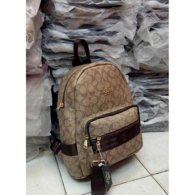 tas ransel coach wanita kantong depan