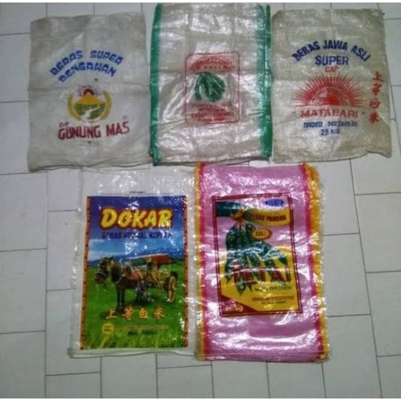 Karung Beras Plastik 25Kg Bekas