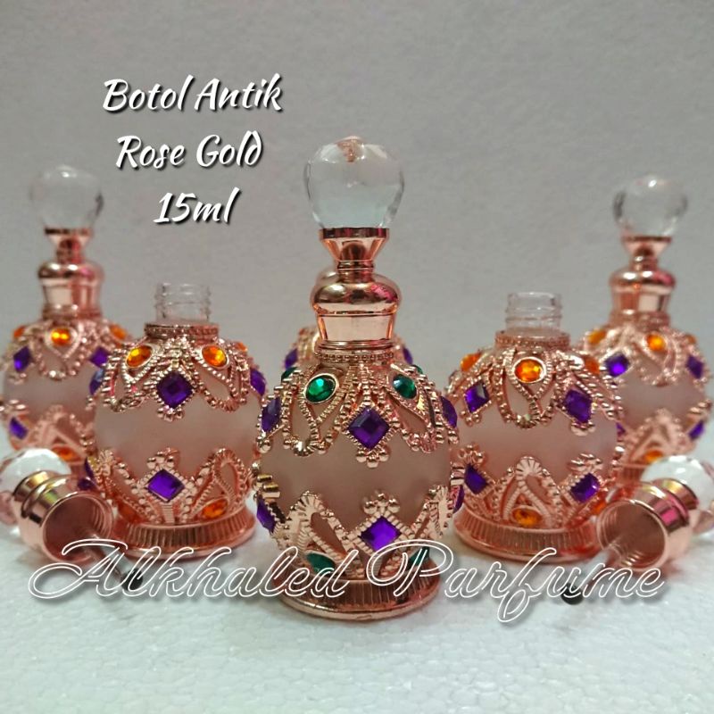 Botol Mewah Dan Antik / Botol Parfum Mewah Rose gold 15ml