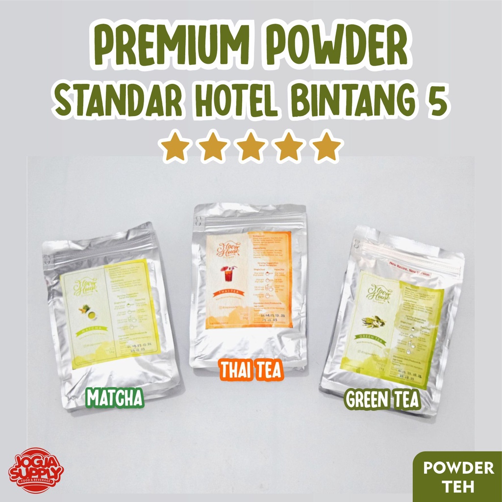 

JOGJA SUPPLY - 1kg Bubuk Minuman Rasa Green Tea - Matcha - Thai Tea - Powder Drink Milshake
