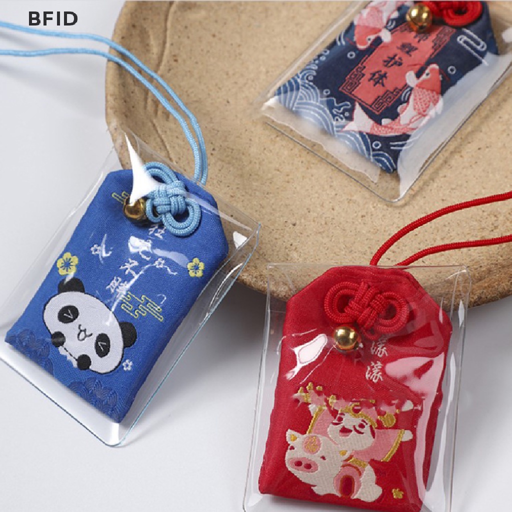 [BFID] 1pc Bordir bless bag Gantungan Kunci Omamori Pray Love Kesehatan Aman Belajar Kekayaan [ID]