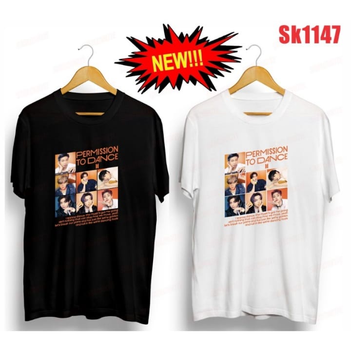 (SK1147) BAJU KAOS BTS ALLMEMBER PERMISSION TO DANCE