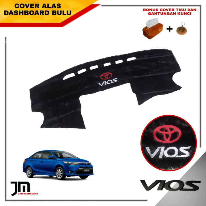 cover alas karpet pelindung dashboard mobil toyota VIOS / LIMO 2007-2012 bulu bordir custom nama