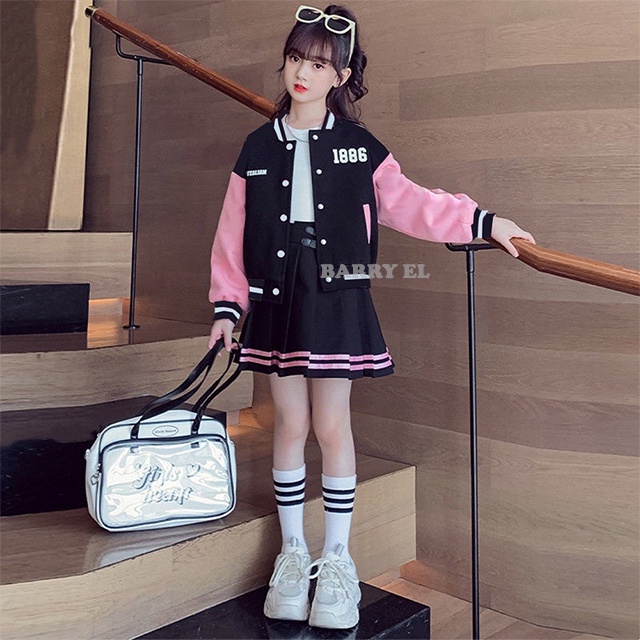 Jaket Baseball Bisbol Varsity Wanita Pria Laki Laki Perempuan Anak Tanggung Fashion Dewasa Oversize 
