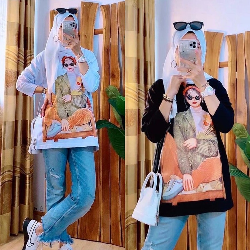 KAOS SWEATER IMPORT PREMIUM WANITA