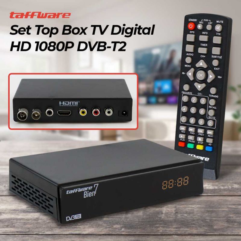Taffware Bien7 Set Top Box TV Digital 1080P DVB-T2 - U-002