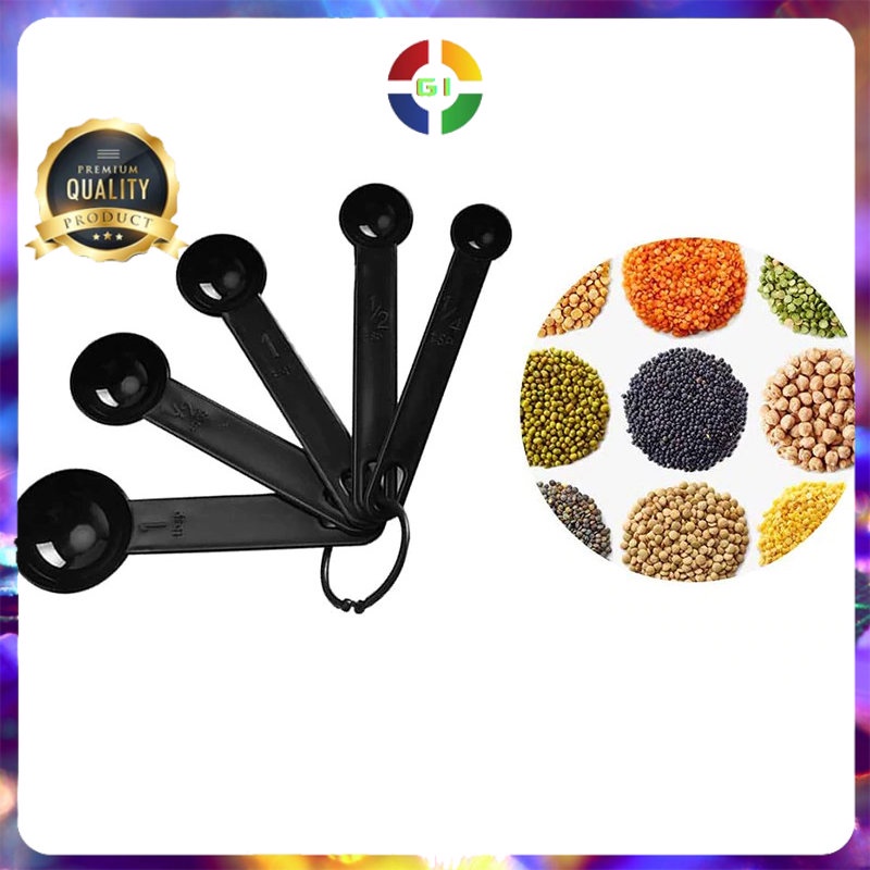 Sendok Takar Ukur Serbaguna Isi 5 PCS s Black
