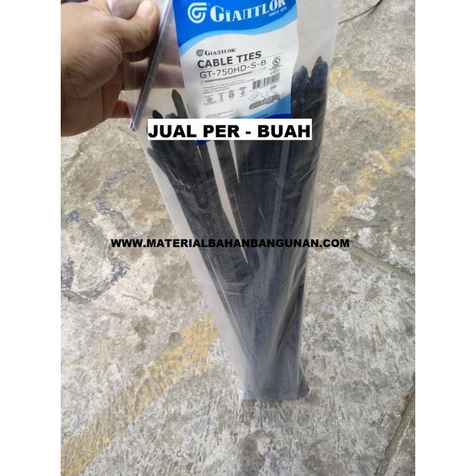 

Cable Tis GT 750 HDS Kabel Ties Tali Ties 7.6 mm x 75 cm Hitam Perbuah citrab44 Kualitas Baik