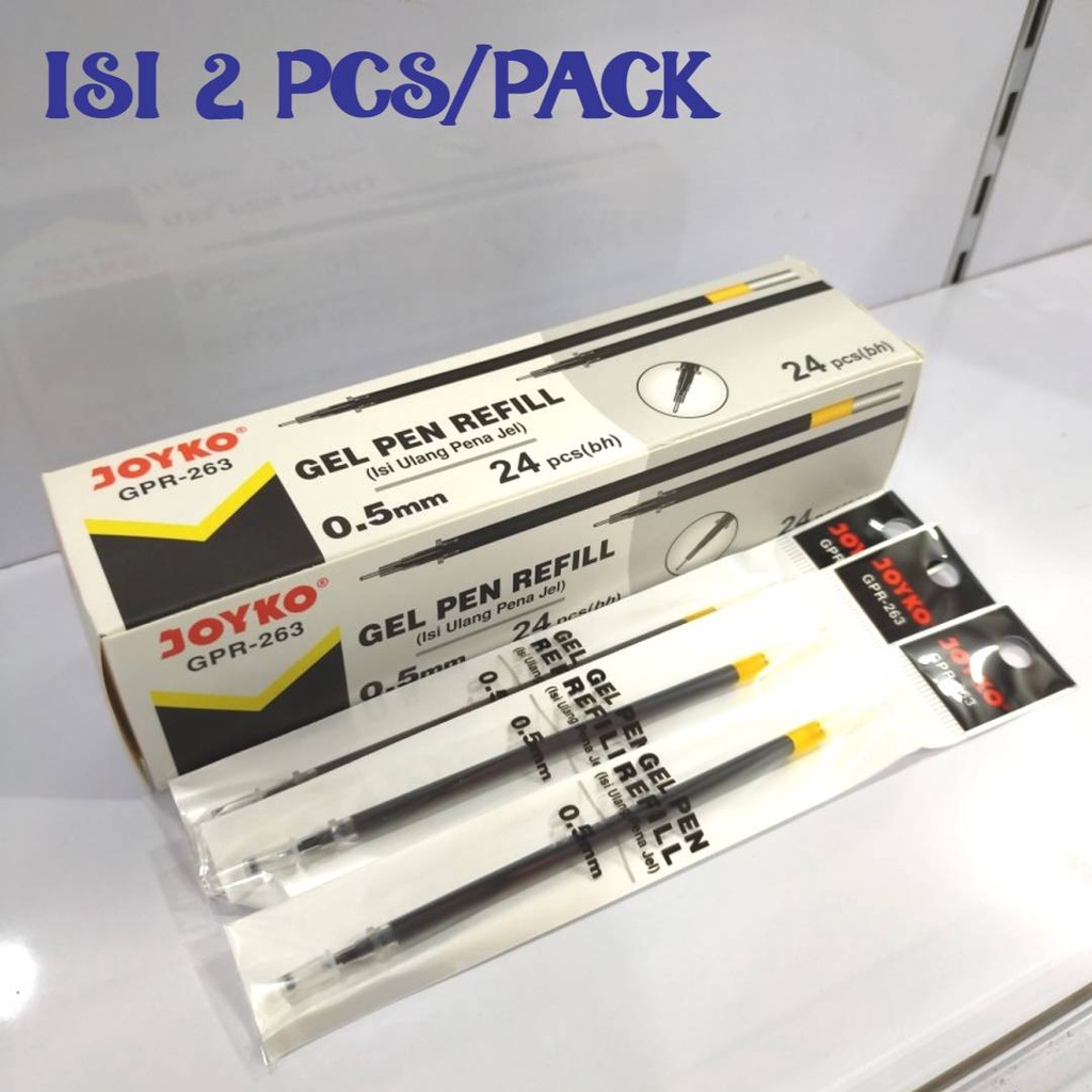 

REFILL BALLPEN PULPEN GEL 0.5MM GPR-263 2PCS/PACK JOYKO (BLACK)