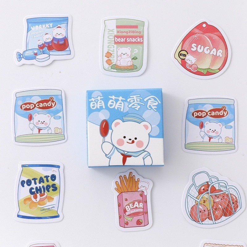 

45 Pcs Sticker Pack Bear Korean Style Cute Deco Stiker Beruang 7