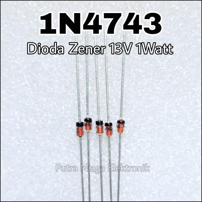Zener 1N4743 1W 13V Dioda IN4743 1Watt 1N4743A 13Volt putr4n14 dijamin