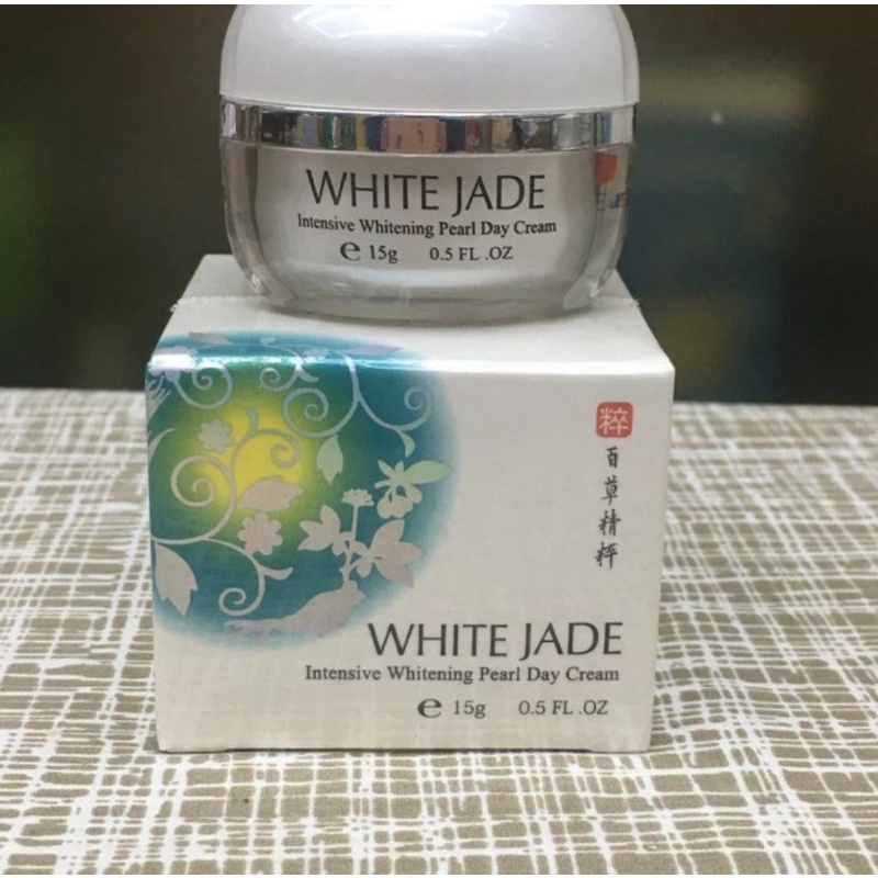 WHITE JADE Intensive Whitening Pearl DAY Cream-15gr Krim SIANG Taiwan