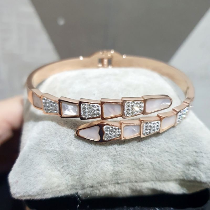 Gelang Titanium Asli Rosegold Premium quality anti karat anti alergi Stainless steel Gt5