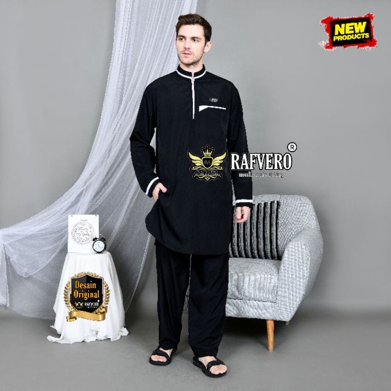 Setelan Kurta Pakistan - Setelan Koko Pakistan  - Setelan Pakistan Abqari ORIGINAL RAFVERO